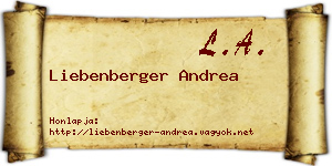 Liebenberger Andrea névjegykártya